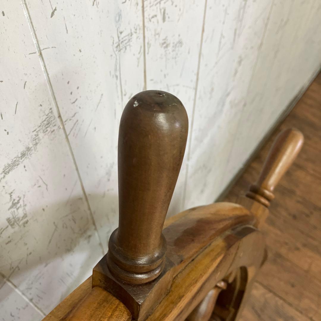 A-壁 木製 船の舵輪 8本ハンドル マリンインテリア 操舵輪 ラット ハンドル