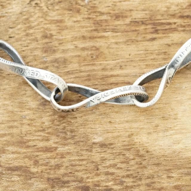 新品 NORTH WORKS ヴィンテージ  コード ブレスレット 銀貨