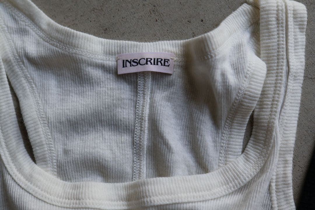 INSCRIRE アンスクリア タンクトップ 2枚セット ブラック