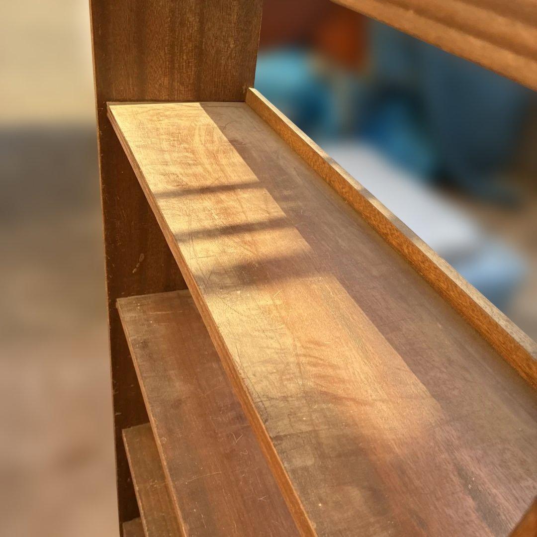 ヴィンテージレトロ　書棚　本棚　シェルフ　古家具　古道具　マイナスネジ6段172