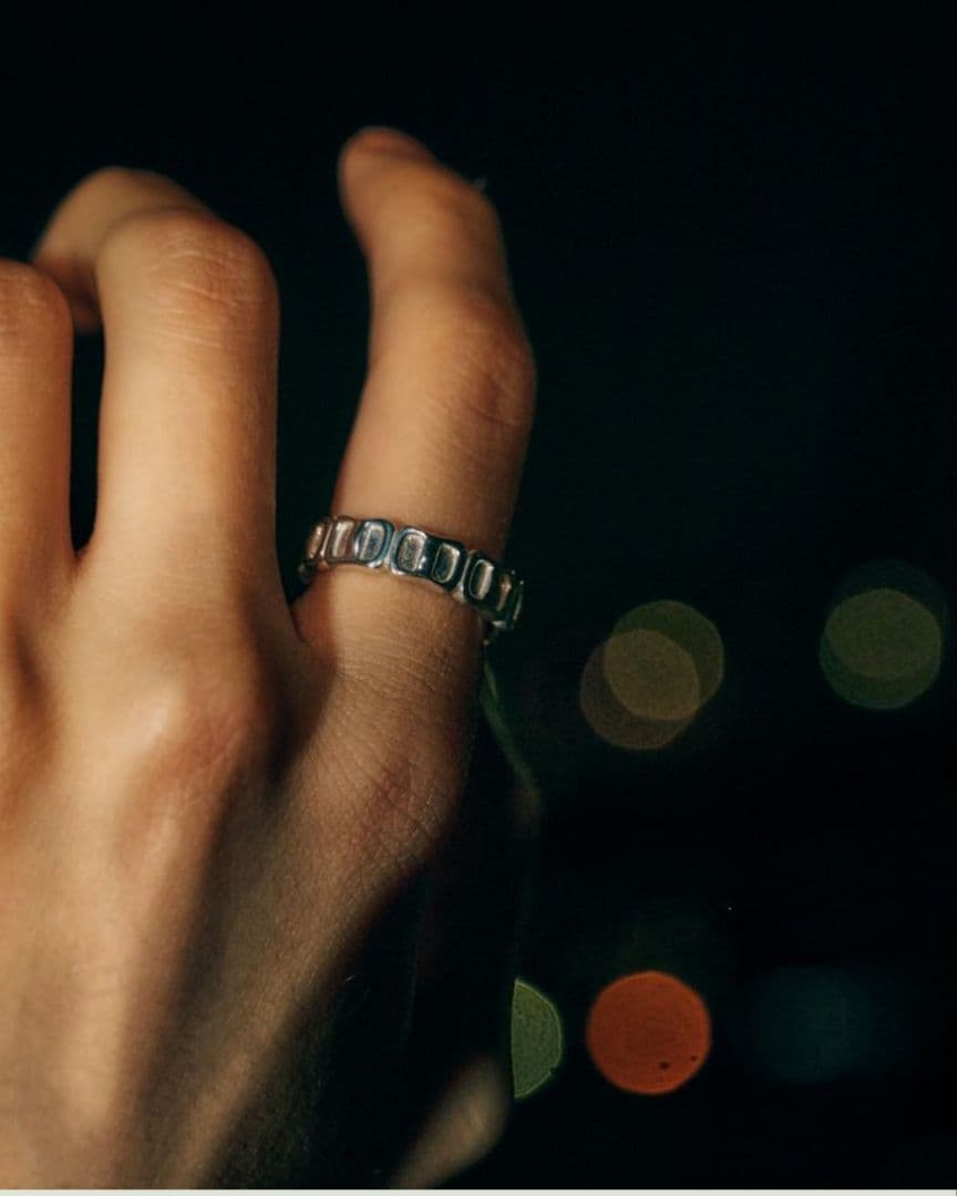 Llife BOTTON BAND RINGシルバーデザインリング