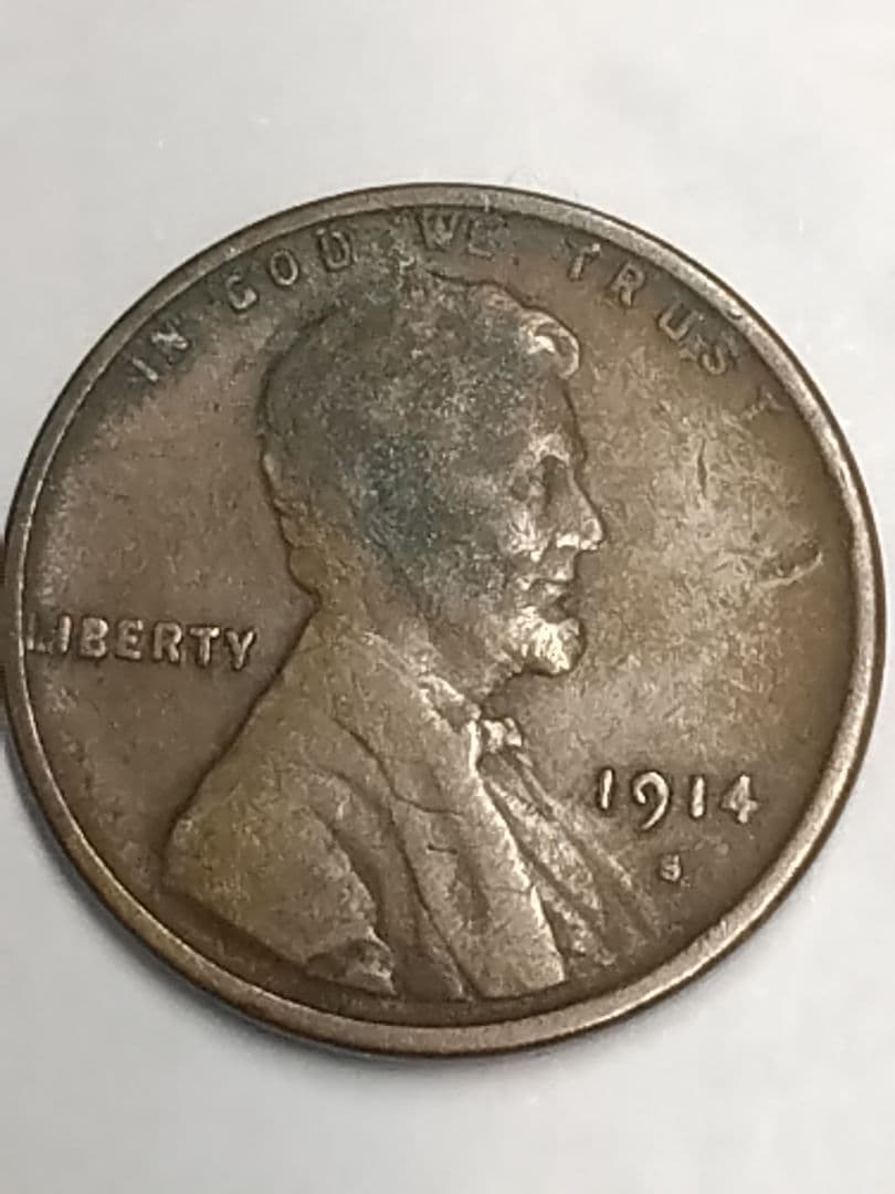 pn300 1914年S. リンカンペニー 1セント 希少 麦ペニー