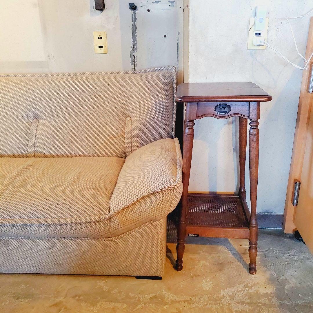 カリモク家具 karimoku　コロニアル　花台　飾り台　電話台　木製