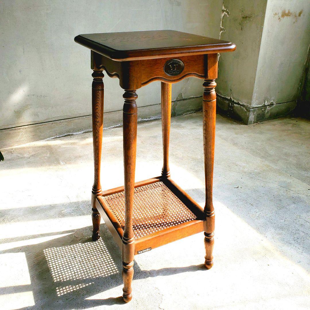 カリモク家具 karimoku　コロニアル　花台　飾り台　電話台　木製
