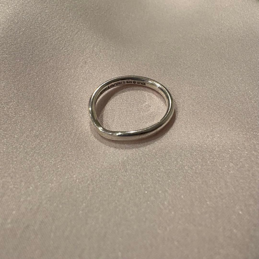 TIFFANY ティファニーカーブドバンドリング シルバー925 10号