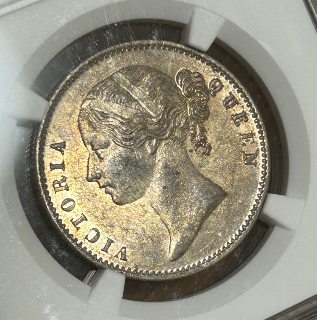 1840年 インド ルピー MS 61 とオリ千