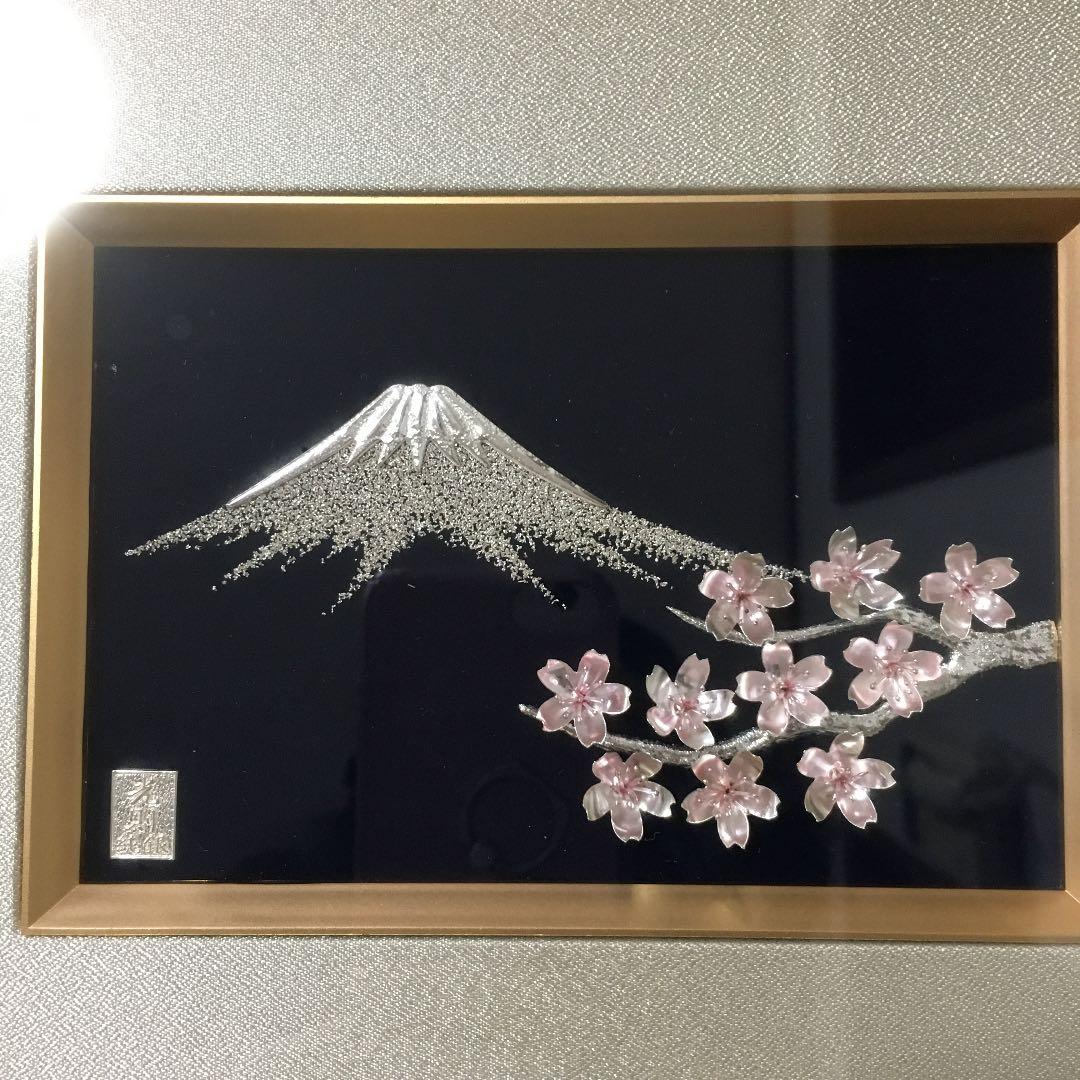 純銀製　貴金属画