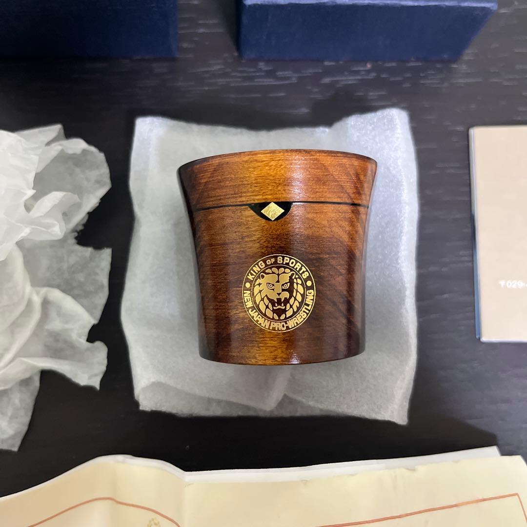 （値下げ）【新日本プロレス50周年記念コラボ】漆器・秀衡塗　ぐい呑み