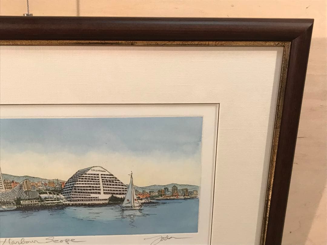 しょーしゃまんさま専用　織田義郎「Harbor Scope」銅版画＋手彩色