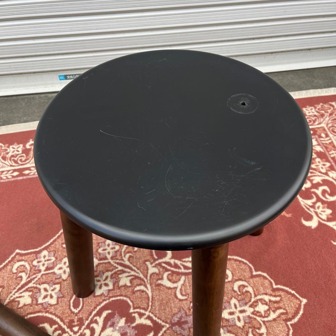 umbra アンブラ ◾️スツール付き 木製ポールハンガー 黒ブラック