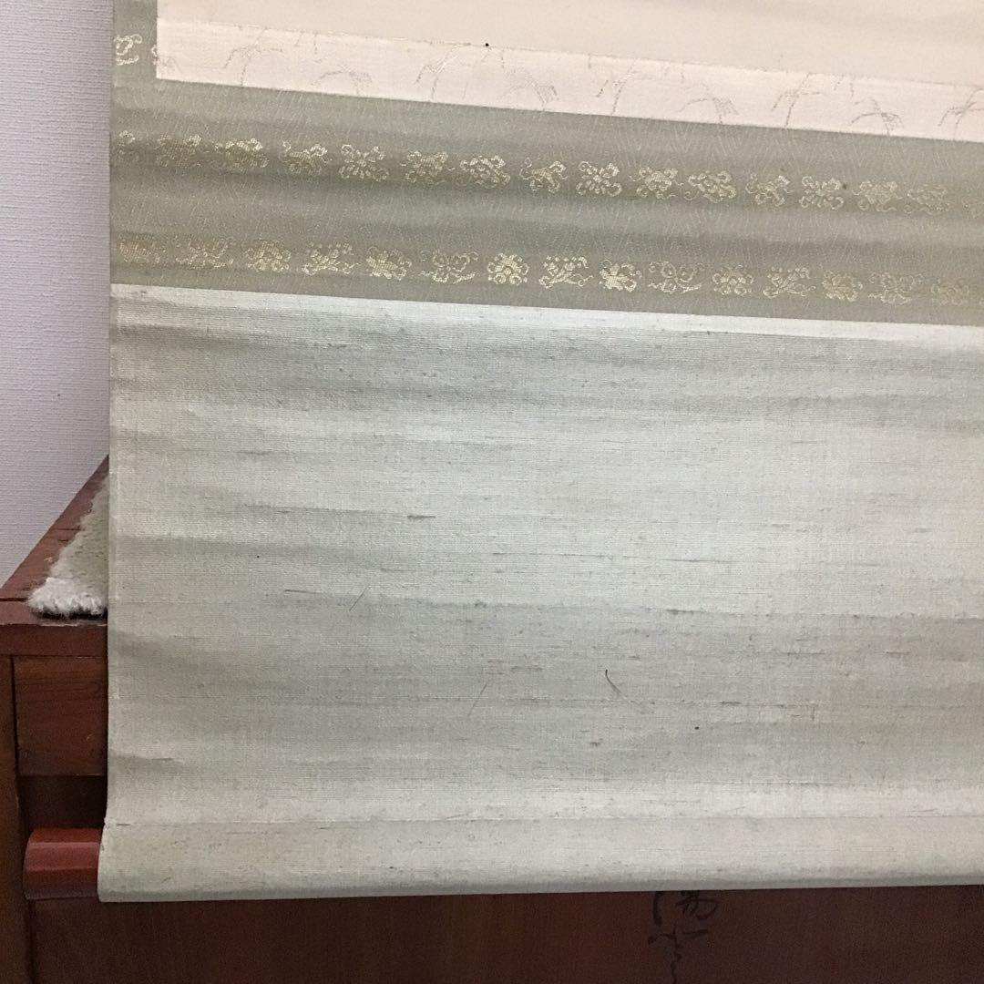 K茶道具　掛軸　杜若(かきつばた)　小寺雲洞作(明治ー昭和)共箱　S1014KJ