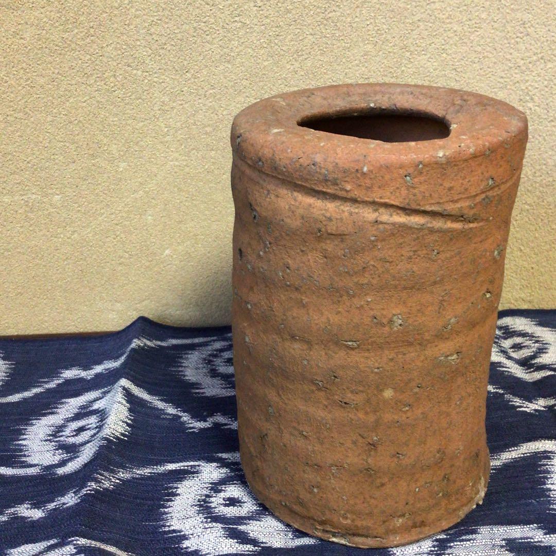 桃山時代の信楽焼の筒花瓶