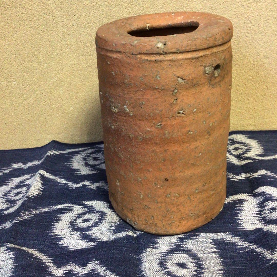 桃山時代の信楽焼の筒花瓶