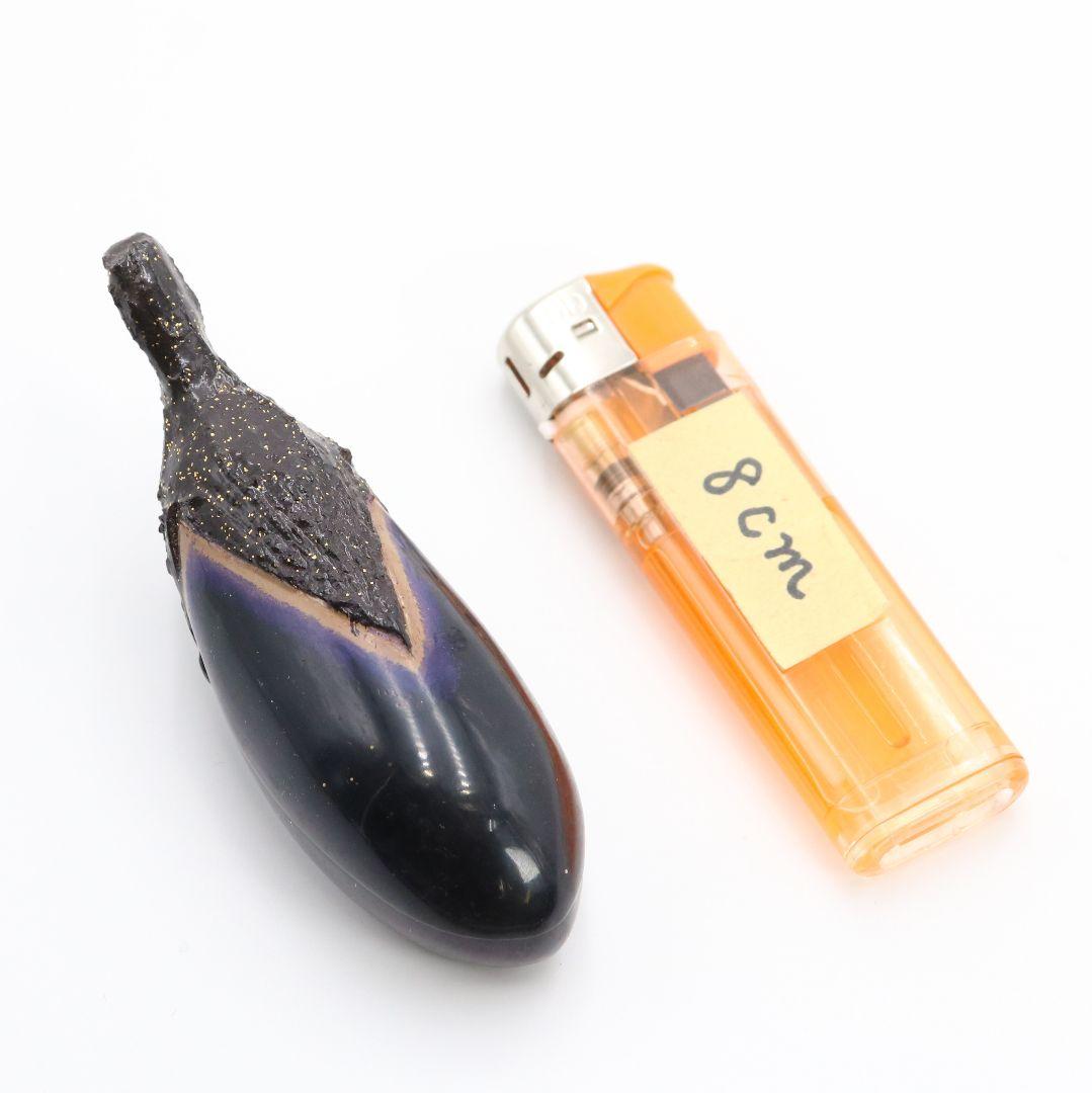 松井芳子作 輪島塗 乾漆なす香合 共箱茶道具　N125　1F20