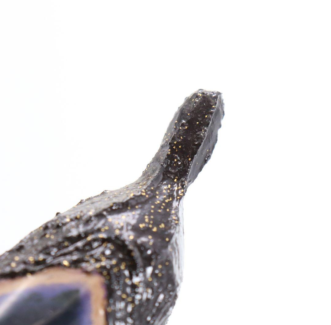 松井芳子作 輪島塗 乾漆なす香合 共箱茶道具　N125　1F20