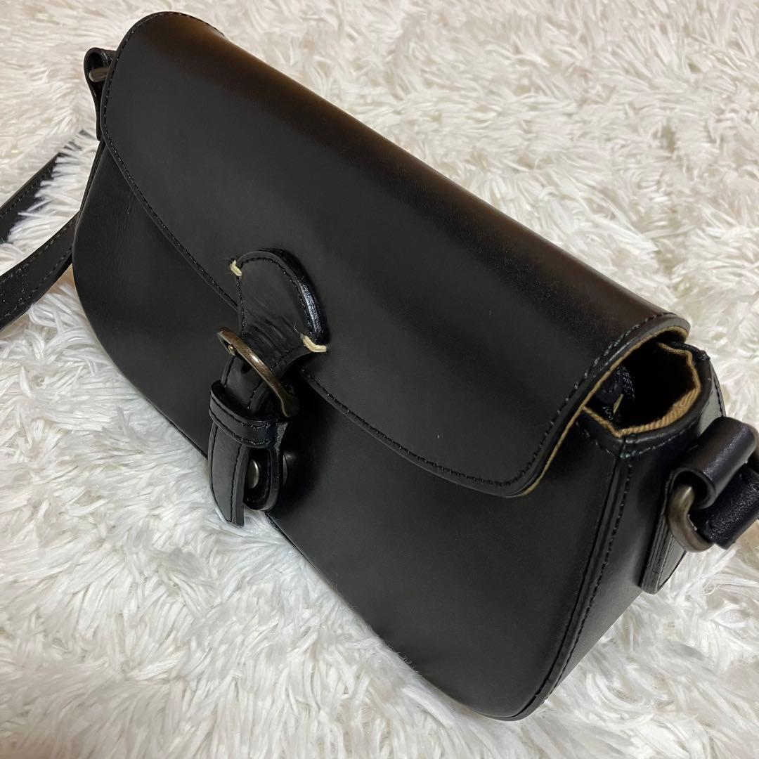 極美品 Dakota ミニショルダーバッグ レザー 黒