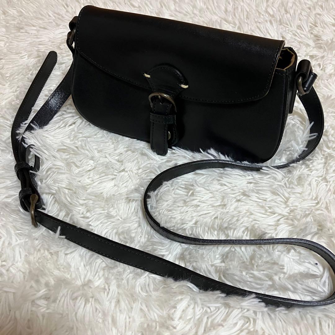 極美品 Dakota ミニショルダーバッグ レザー 黒