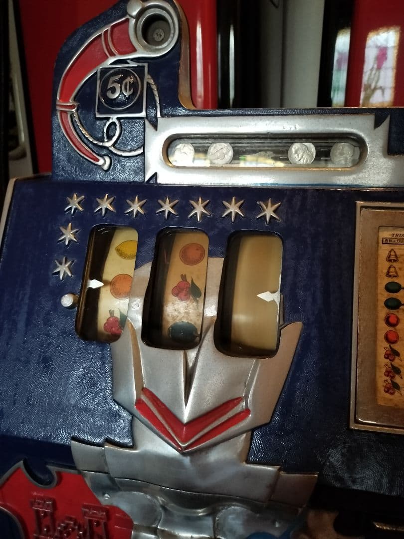 アメリカ スロットマシン 本物 アメリカンアンティーク ガレージ スロット 完動