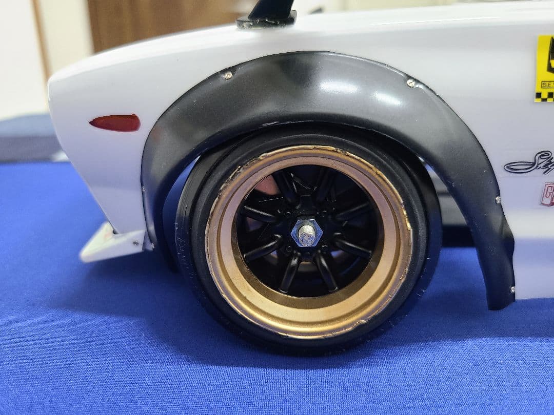 ラジコンボディ　ABCホビー　バリバリカスタム　ハコスカ角目＆ホイール4本セット