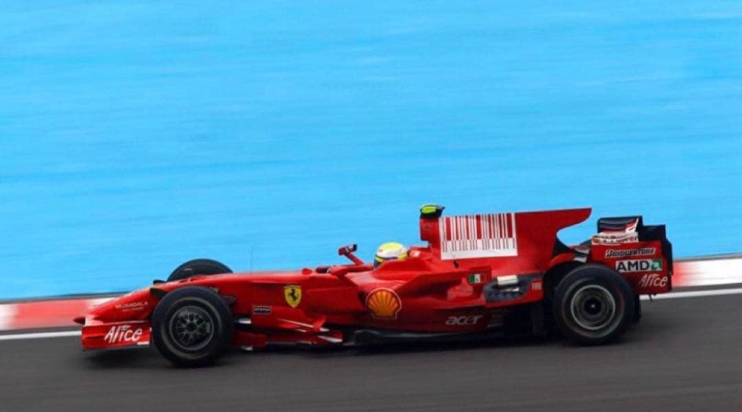 カスタム多数　1/18 マテル　フェラーリF2008 F.マッサ　シャークフィン