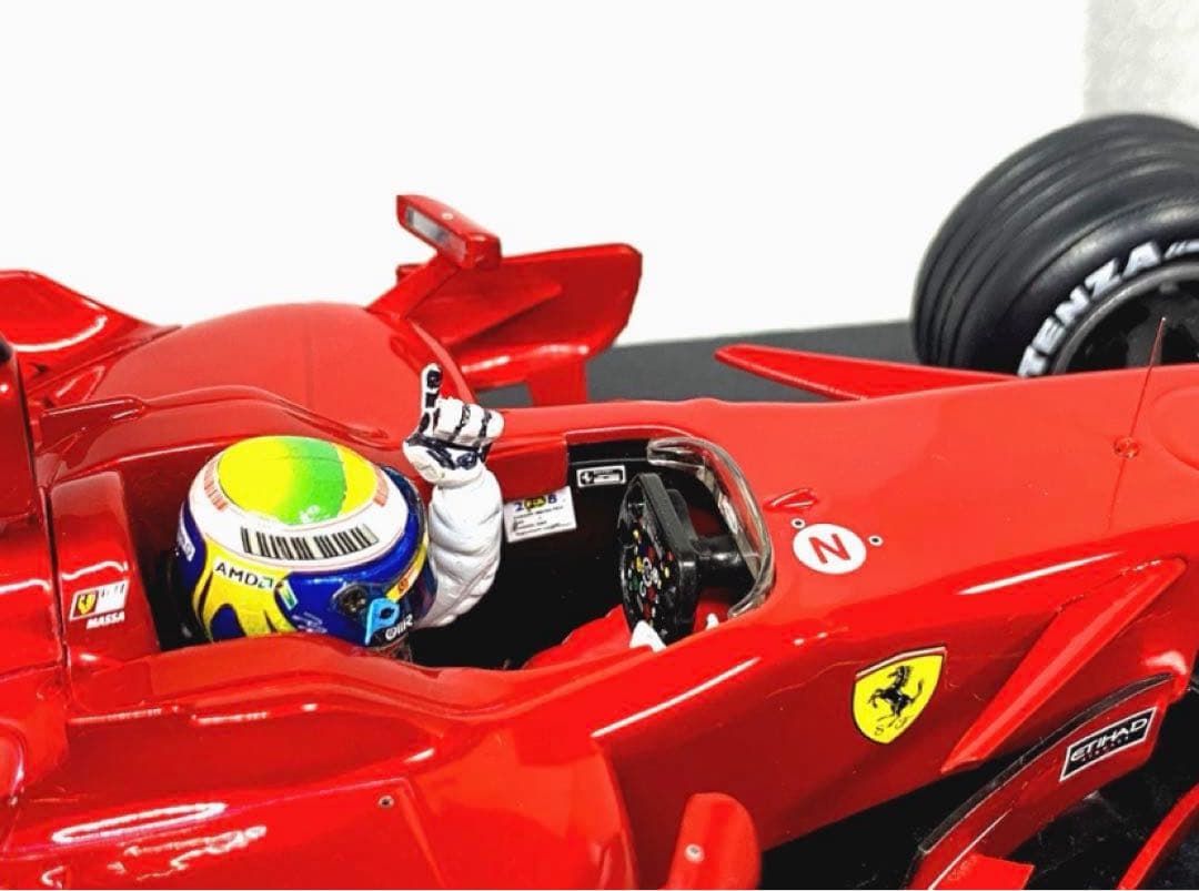 カスタム多数　1/18 マテル　フェラーリF2008 F.マッサ　シャークフィン
