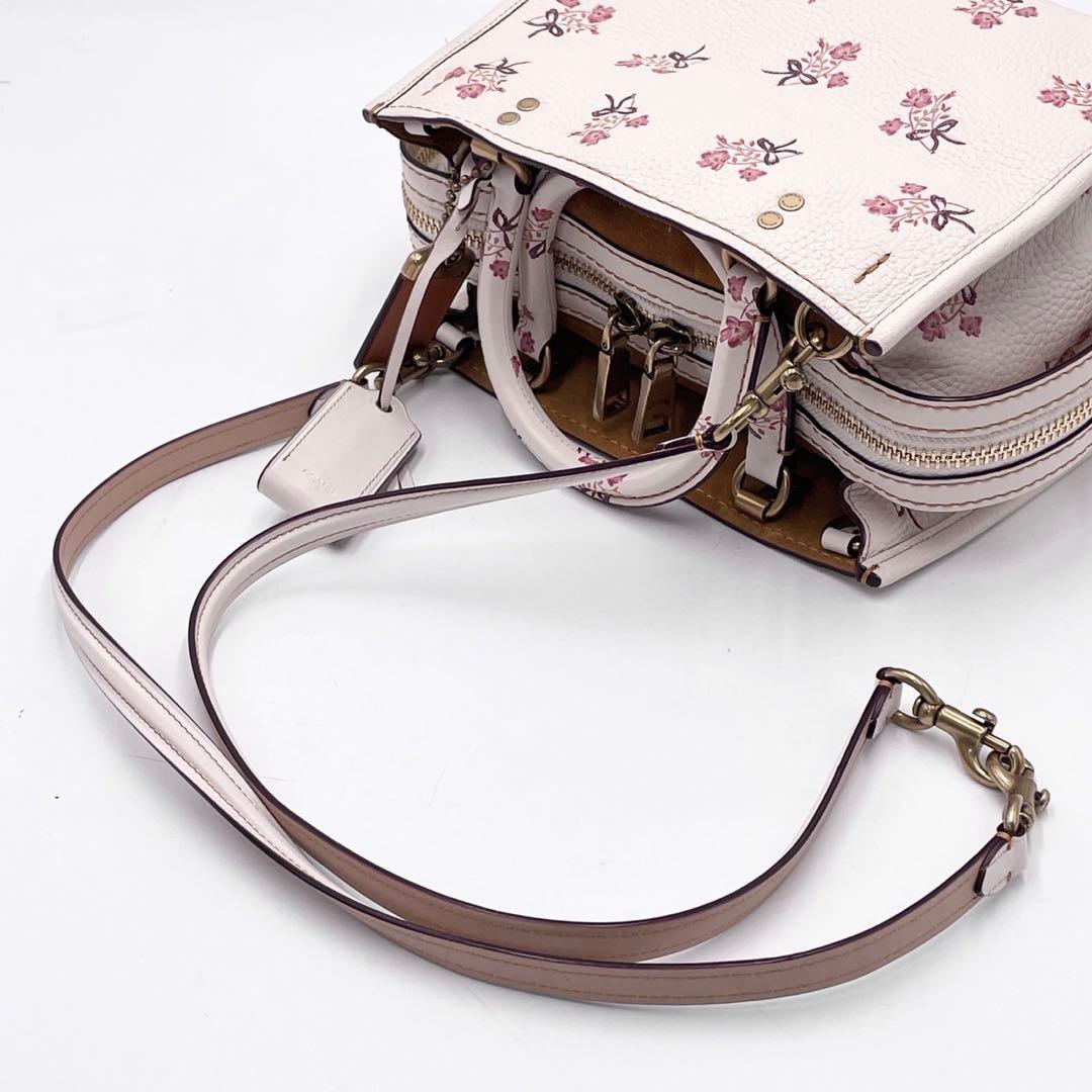 超極美品● COACH コーチ ローグ25 2way ハンドバッグ 花柄 レザー