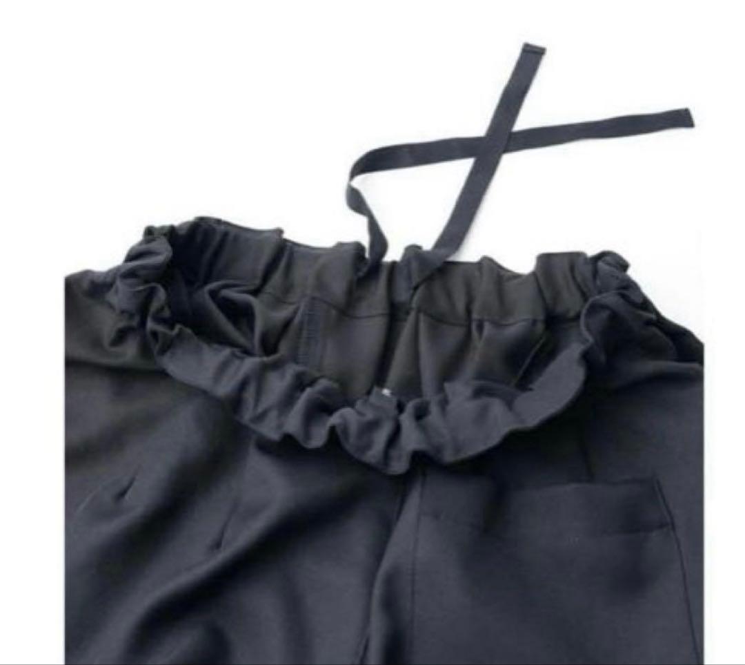 mizuiro ind ワイドカーゴパンツ イージーパンツ　ブラック