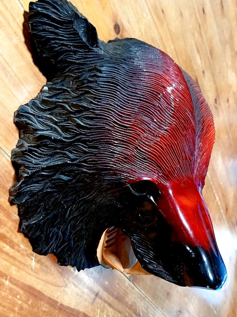 大型熊木製 彫刻　壁掛け