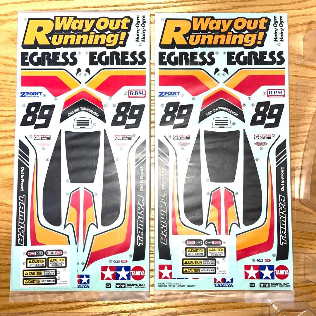 【2台セット】　タミヤ　イグレス　純正アフターパーツ　ボディセット　ステッカー