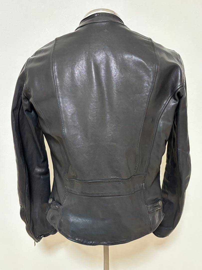 FAKTOR ホースレザーシングルライダース ホースレザー M BLACK 黒