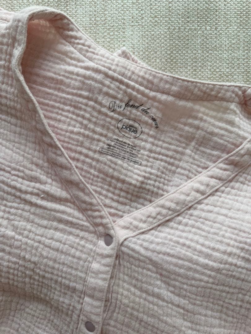 【今だけ】ジェラートピケ　薄ピンクコットン マタニティパジャマ