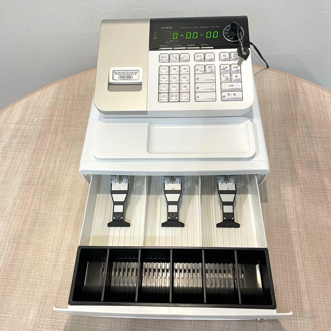 【極美品】CASIO カシオ 電子レジスター SE-S30-WE 説明書付き