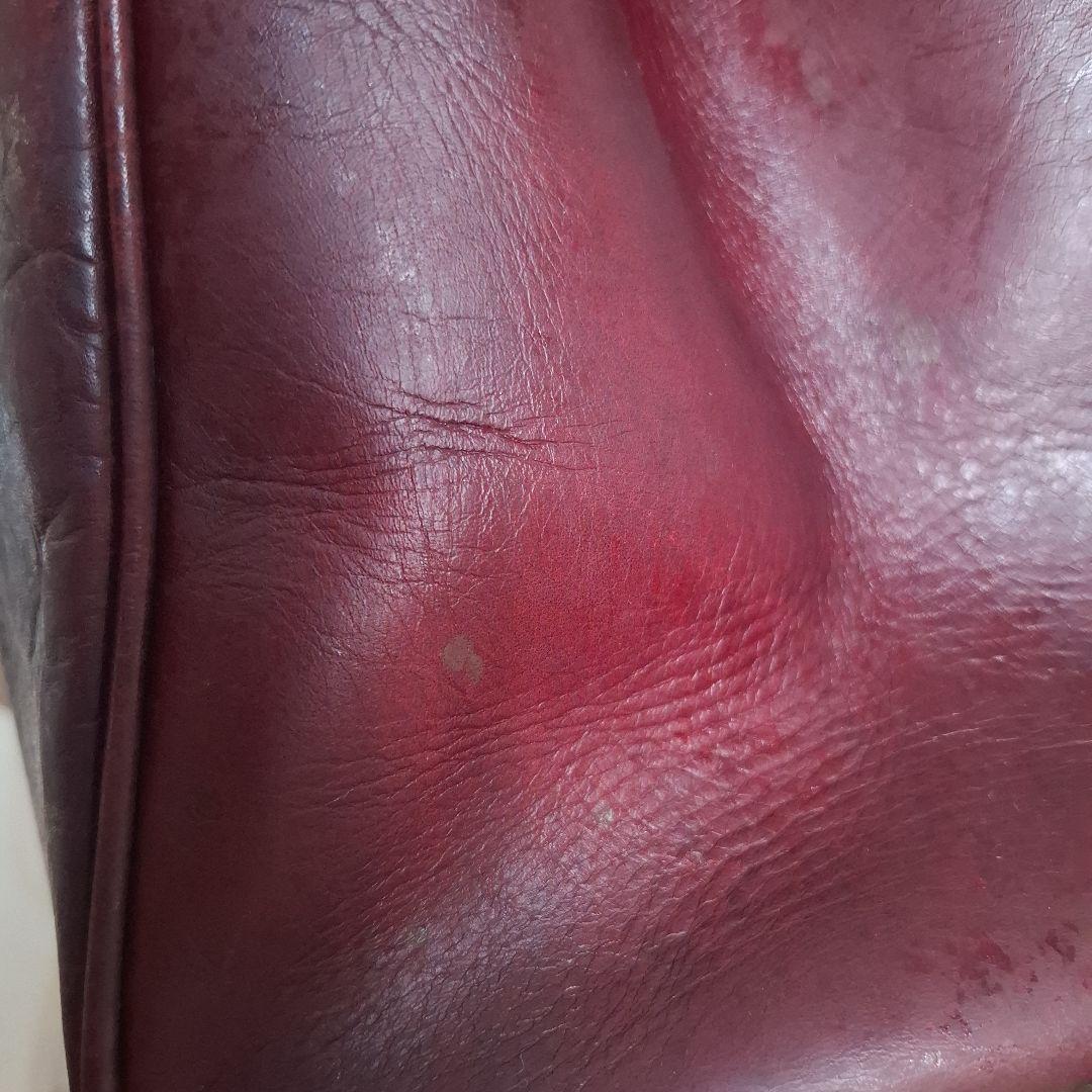 【本革】　旅行鞄　バッグ　ヴィンテージ　ワインレッド