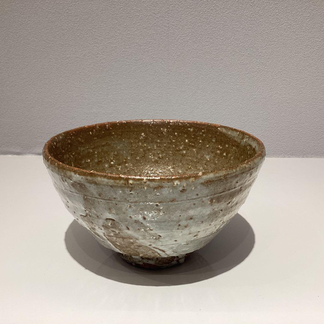 松林豊斎　梅華皮はぜ釉　朝日焼茶碗