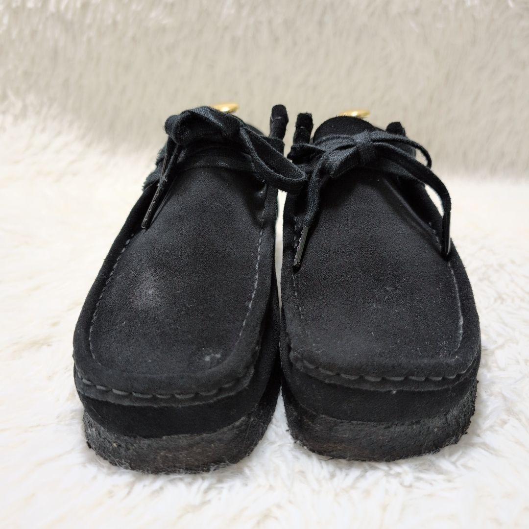 クラークス ワラビーブーツ スエード ブラック 25.5cm