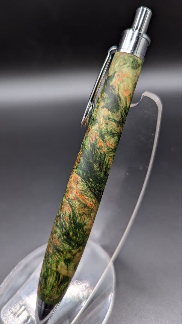 303ペン工房翌檜　スタビライズドウッドバーチバール　木軸シャーペン　ボールペン