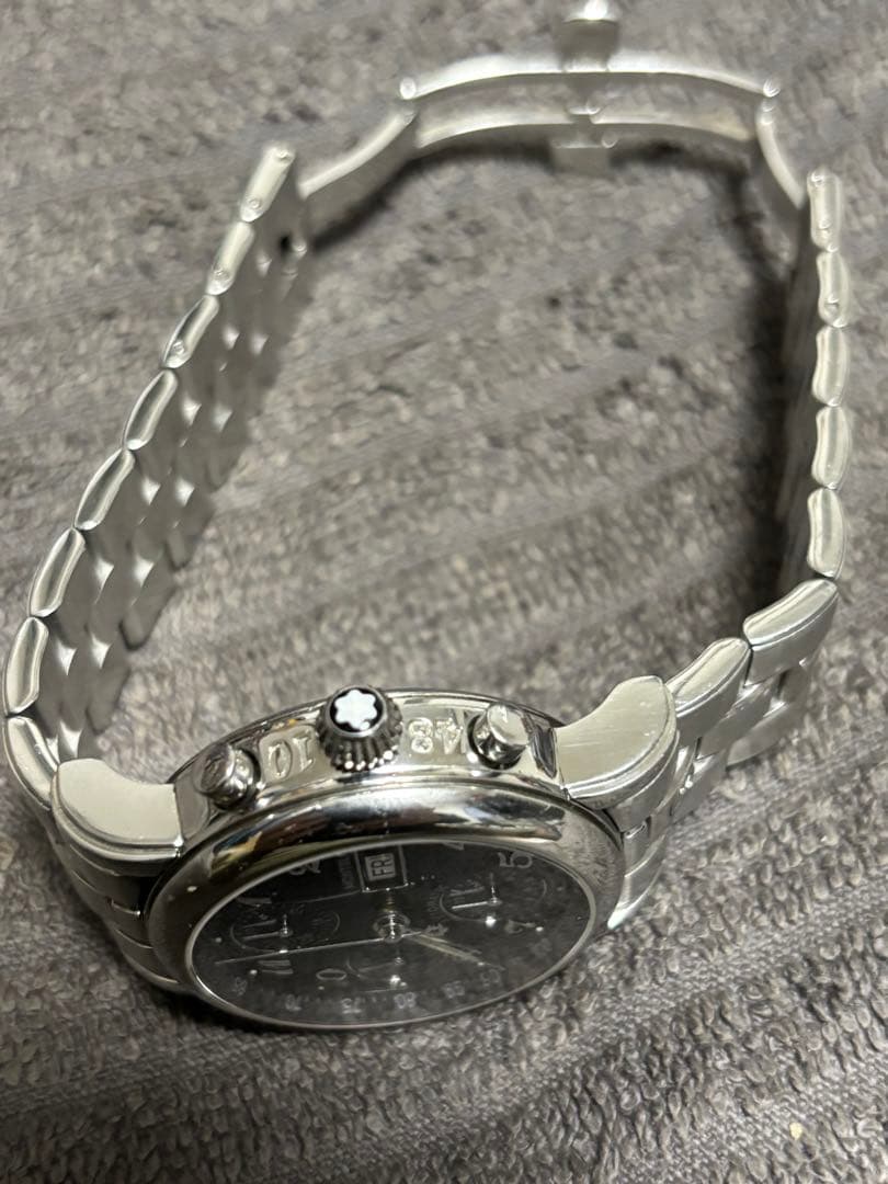 ■美品■MONTBLANC マイスターシュテック クロノ 自動巻■純正ブレス◾️