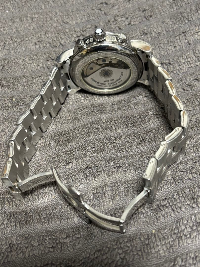 ■美品■MONTBLANC マイスターシュテック クロノ 自動巻■純正ブレス◾️