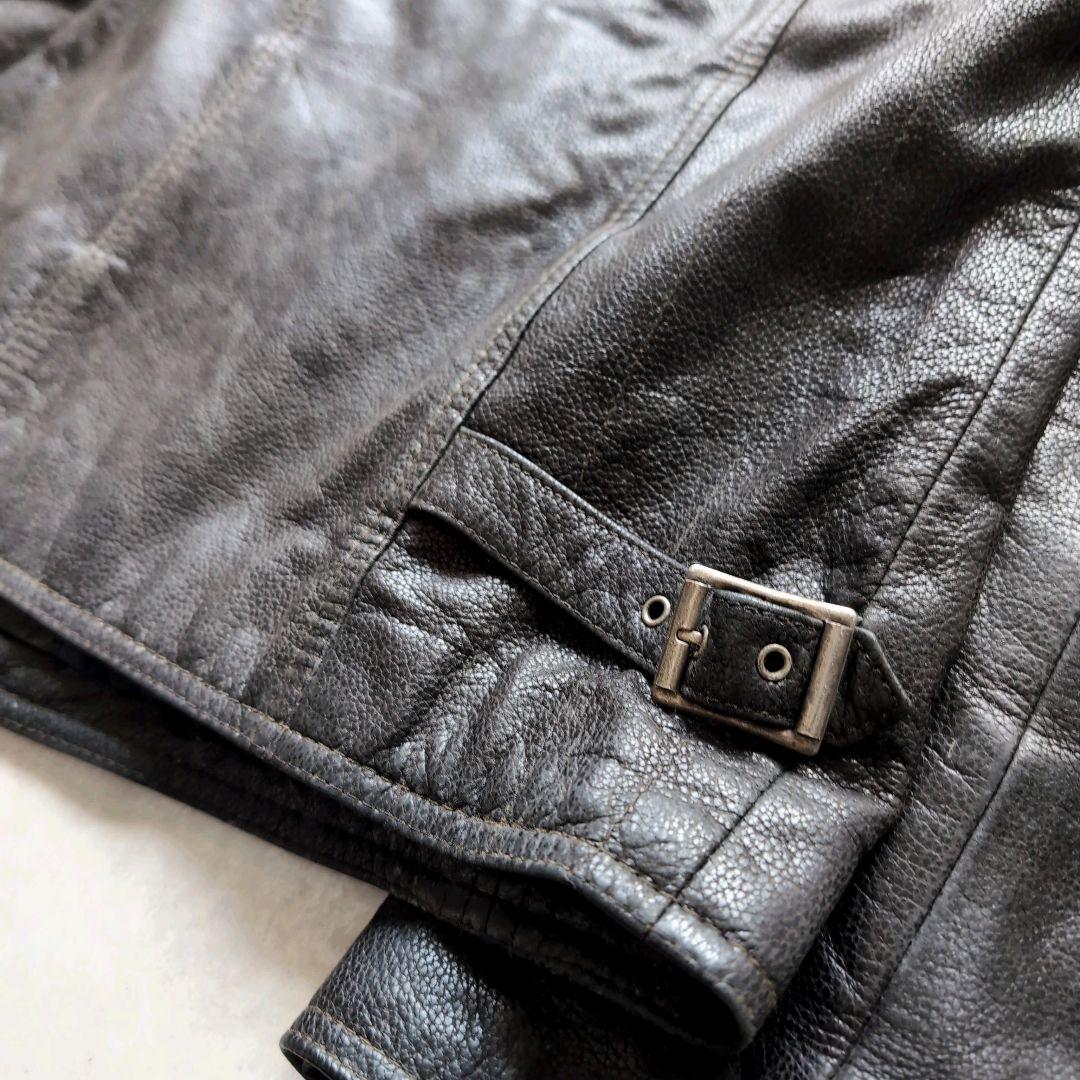 ティンバーランド シングルライダース ハの字 牛革 XL ブラック