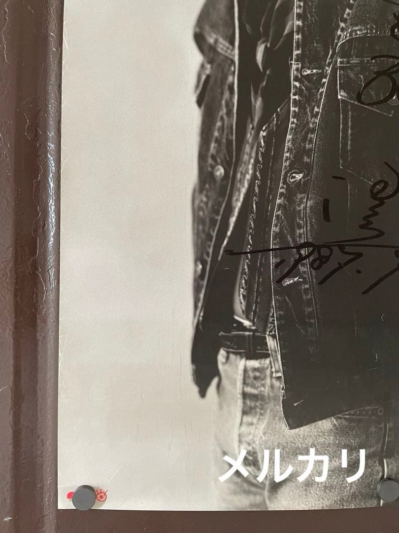 本人直筆サイン入り 岩城滉一 氏 ポスター EYE TALK 1987Gジャン