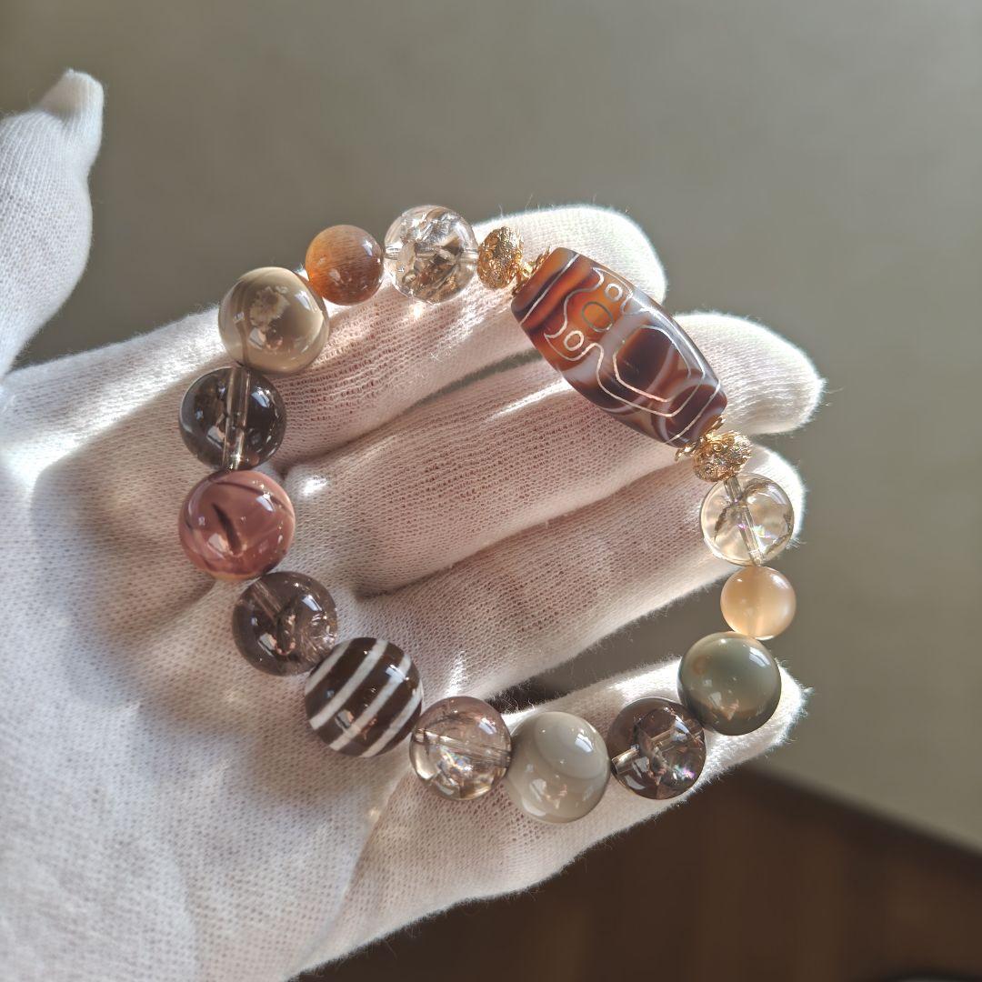 専用です♡銀線✩財神天珠、線天珠、レインボースモーキー、サンムーン、阿拉善瑪瑙