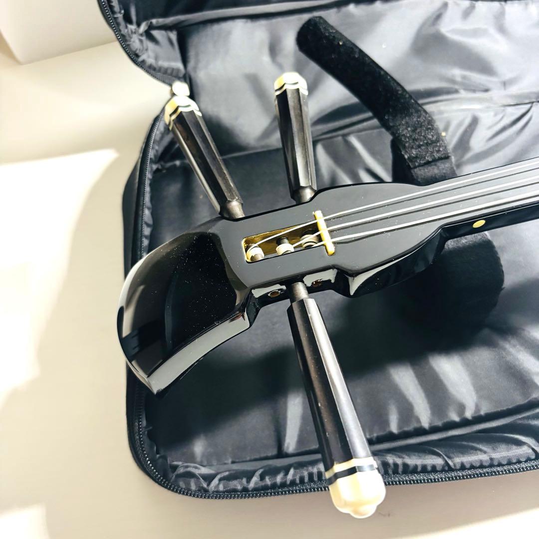 【美品】沖縄 三線 本蛇皮 三味線 ケース付き 初心者 入門