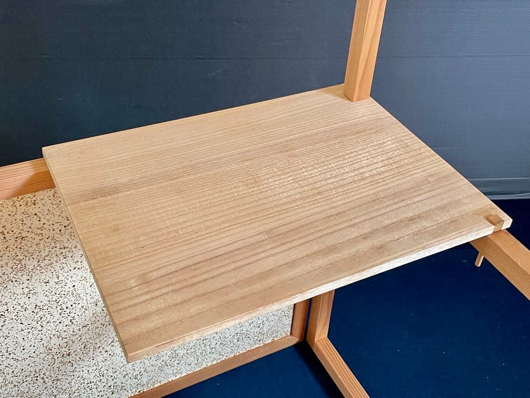 【美品】「祖」 有楽斎好 台目棚 自在棚 葦 棚 替え襖 組立 (1127⑤)