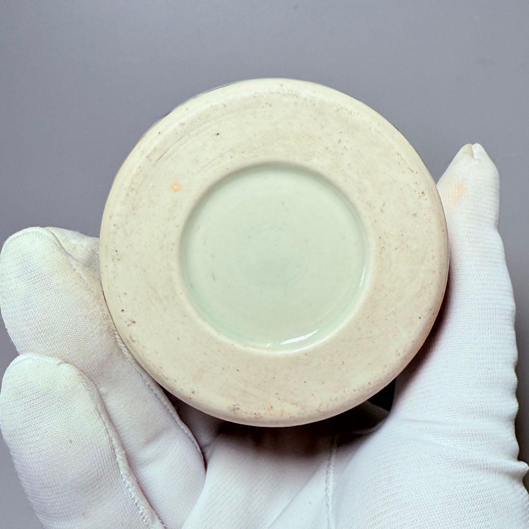 江戸時代　古伊万里　染付蛸唐草文様蓋物　緻密な絵付　大人気図柄　古器を楽しむ