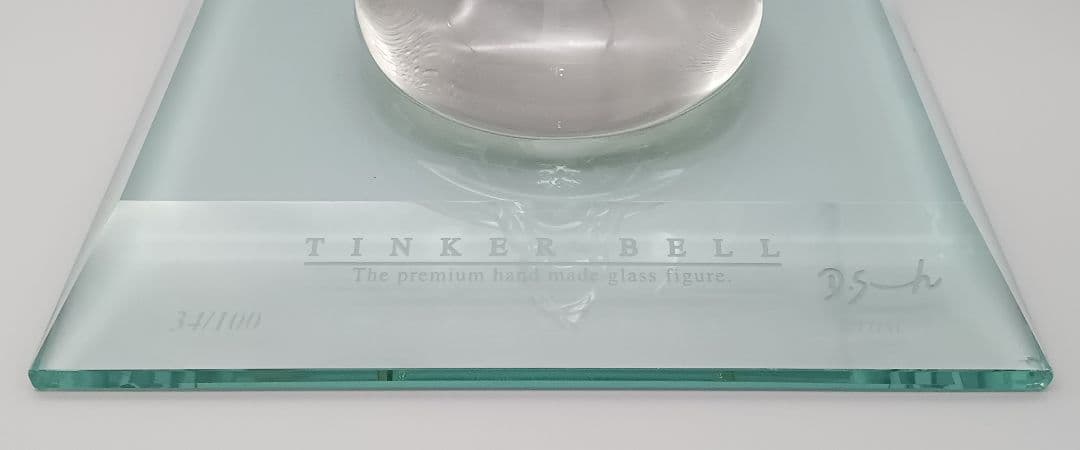 ディズニーランド ティンカーベル オブジェ ガラス シリアルナンバーあり