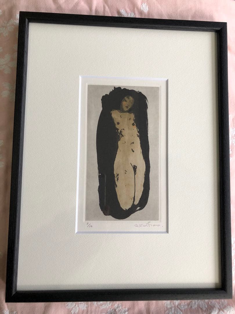 月曜日まで8,888円　　栗原一郎　版画　裸婦　絵画　手彩色