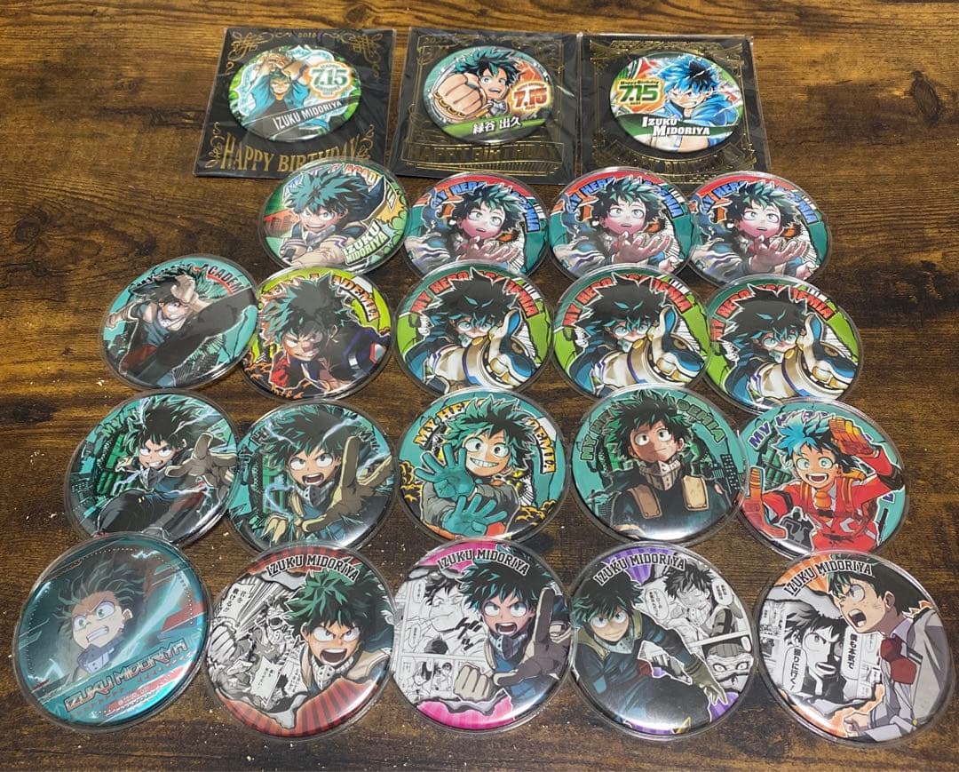 緑谷出久　缶バッジ　原作　バースデー