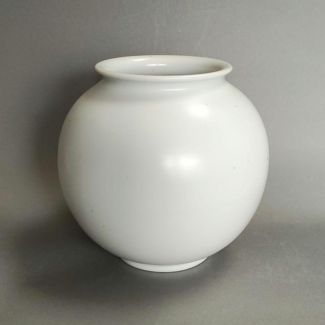 廣州窯　白磁壺　李朝　高麗　韓国　月壺