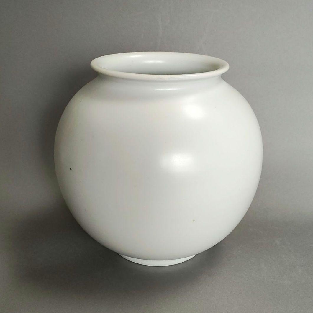 廣州窯　白磁壺　李朝　高麗　韓国　月壺