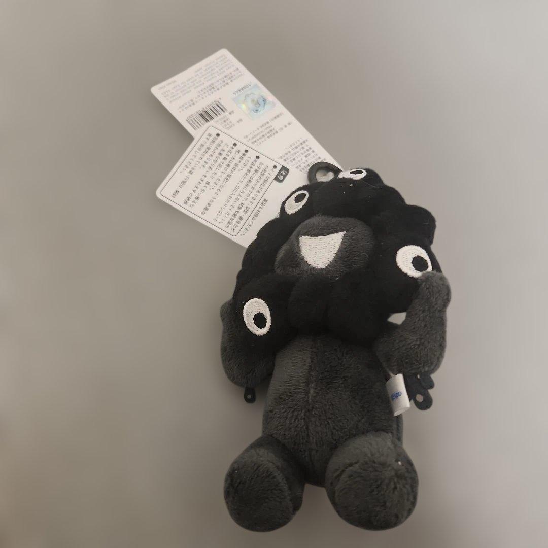 Key.k大阪万博　黒ミャクミャク座りカラビナ付きぬいぐるみ約15cm